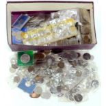 MISCELLANEOUS UNITED KINGDOM SILVER AND BASE METAL COINS, MAINLY PRE-DECIMAL