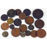 A SMALL QUANTITY OF UNITED KINGDOM COPPER COINS, INCLUDING GEORGE III PENNIES AND HALFPENNIES,