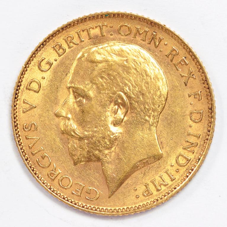 GOLD COIN. HALF SOVEREIGN 1913