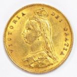 GOLD COIN. HALF SOVEREIGN 1887