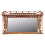 A MASHRABIYA STYLE OVER-MANTLE MIRROR, 136CM W