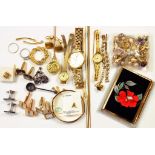 MISCELLANEOUS COSTUME JEWELLERY INCLUDING WRISTWATCHES