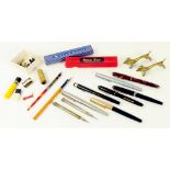A MABIE, TODD & CO LTD SWAN PEN, BOXED, A WATERMANS PEN, BOXED WITH INSTRUCTIONS AND A SMALL