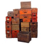 A QUANTITY OF EARLY/MID20TH CENTURY WOOD BOTTLE CRATES, INCLUDING REDGATE NOTTINGHAM, C I FINE