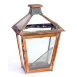 A LATE 19TH/EARLY 20TH CENTURY COPPER BACK LANTERN