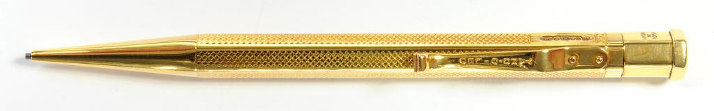 AN 18CT GOLD YARD-O-LED PENCIL, BIRMINGHAM 1990, BOXED