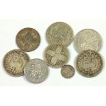 UNITED KINGDOM SILVER COINS, INCLUDING VICTORIAN HALFCROWNS, £16, 6S, 6D (FACE)