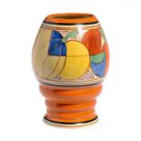 CLARICE CLIFF. AN A J WILKINSON MELON VASE, C1930 20cm h, printed mark ++In fine condition, no wear,