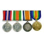 CAMPAIGN MEDALS. WORLD WAR I, PAIR, BRITISH WAR MEDAL AND VICTORY MEDAL, PO20141 PTE J. LAMB RMLI