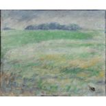 HILDA ELIZABETH SMART - SUMMER RAIN, SIGNED, OIL ON CANVAS (DAMAGED)