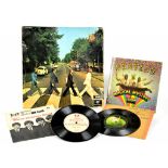 POP RECORDS. THE BEATLES, ABBEY ROAD LP AND 45 RPM RECORDS: MAGICAL MYSTERY TOUR, BEATLES FANCLUB