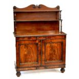 A VICTORIAN MAHOGANY CHIFFONIER, 96CM W