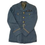 WORLD WAR II MILITARIA. WORLD WAR II RAF OFFICERS' JACKET WITH GILT BRASS BUTTONS AND WINGS INSIGNIA