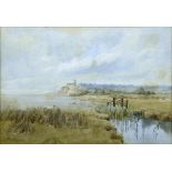 A.S. CLARKSON - HAYMAKING; COASTAL LANDSCAPE, TWO, BOTH SIGNED AND DATED 1914 OR 1911,