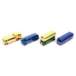 DINKY TOYS GROUP OF BUSES INCLUDING DUPLE ROADMASTER, LEYLAND ROYAL TIGER AND OBSERVATION COACH (4)