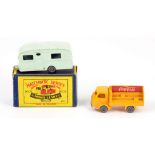 MATCHBOX TOYS 23 BERKELEY CAVALIER, BOXED AND 37 KARRIER BANTAM 2 TON "COCA COLA"