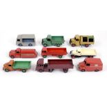 DINKY TOYS VANS AND COMMERCIAL VEHICLES INCLUDING 31A TROJAN "ESSO", 30V "EXPRESS DAIRY", 30W