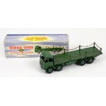 DINKY TOYS 902 FODEN FLAT TRUCK WITH CHAINS, BOX WITH BLUE AND WHITE LIFT OFF LID