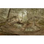 ISABELLA SILVER - PONDS IN CHAWTON WOODS MEDSTEAD; HATTINGLEY FORGE MEDSTEAD, TWO, WATERCOLOURS,