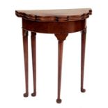 A MAHOGANY FOLDING TEA TABLE, 70CM H