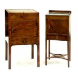 TWO 19TH C MAHOGANY NIGHT CUPBOARDS