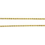 A 9CT GOLD ROPE NECKLACE, 8.5G