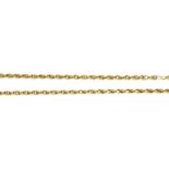 A GOLD ROPE NECKLET, 9.5G