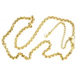 A GOLD BELCHER NECKLACE, MARKED 375, 22.5G