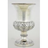 A VICTORIAN SILVER GOBLET, 21CM H, LONDON 1860, 13OZS