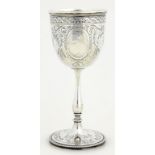 A VICTORIAN SILVER GOBLET, 15CM H, SHEFFIELD 1850, 3OZS