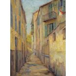 PAUL EVRARD (1867-1927) A SUNLIT STREET signed and dated 1926, oil on canvas, 59 x 44cm ++Varnish