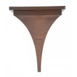 A MAHOGANY CLOCK BRACKET, 19TH C 45cm h, shelf 20 x 31.5cm ++Possibly originally with a pendant, now