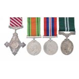 WORLD WAR TWO AFC GROUP OF FOUR Air Force Cross, reverse officially dated 1945, case of issue,