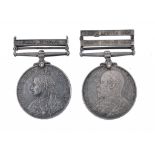 ANGLO BOER WAR PAIR Queen's South Africa Medal, one clasp Cape Colony and King's South Africa