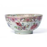 A CHINESE FAMILLE ROSE BOWL, C1770 19cm diam ++Not cracked or chipped, no restoration, some slight