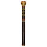 A WILLIAM IV PAINTED WOOD TRUNCHEON with crown shaped head painted in polychrome with IV WR