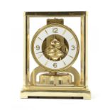 A JAEGAR LECOULTRE ATMOS CLOCK, NO 334943, 1971 22cm h, maker's box, guarantee dated December 1971