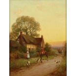 S JOWITT THE END OF THE DAY, 19TH CENTURY signed, oil on canvas, 38.5 x 29cm ++In good ready to hang