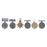 ANGLO BOER WAR GROUP OF SIX Queen's South Africa Medal, two clasps Transvaal and Relief of