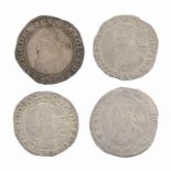 ENGLAND, HAMMERED SILVER, Charles I, Shillings, S.2776 mm fleur; S.2787 mm crown, others (2), F-