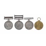 ANGLO BOER WAR GROUP OF FOUR Queen's South Africa Medal, one clasp Cape Colony, King's South