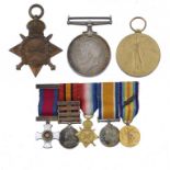 WORLD WAR ONE GROUP OF THREE 1914-15 Star, British War Medal and Victory Medal MAJOR R G KEYWORTH