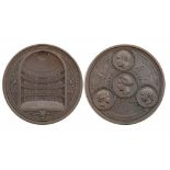 MEDALLION. VICTORIA, COAL EXCHANGE OPENED, 1849, BHM 2357, by B. Wyon, copper 89mm, 402gm, 350
