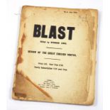 VORTICIST MOVEMENT. WYNDHAM LEWIS (PERCY) - BLAST, ISSUE 2 [OF 2], LACKING COVER, TITLE WITH LOSS,