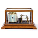 A BAROGRAPH BY NEGRETTI AND ZAMBRA LONDON, NO 2\41663, IN WALNUT CASE, 37CM W, EARLY/MID 20TH