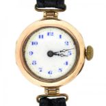 A ROLEX 9CT GOLD LADY'S WRISTWATCH, IMPORT MARKED, LONDON 1923