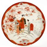 A JAPANESE KUTANI DISH, 35.5CM DIAM, PAINTED MARK, EARLY 20TH CENTURY