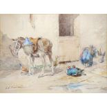 G LE VAVASSEUR - FARMYARD FRIENDS, SIGNED, WATERCOLOUR, 26CM X 35CM