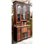 A VICTORIAN WALNUT SIDEBOARD 225CM X 120CM