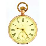 A KAY GOLD KEYLESS LEVER WATCH EARLY 20TH CENTURY